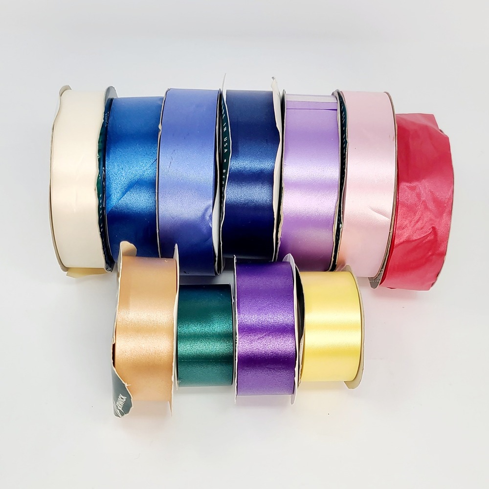 Berwick Flora-Satin Ribbon Lot Colors 1 1/4 in 1 7/16 inch Bows Floral Arranging